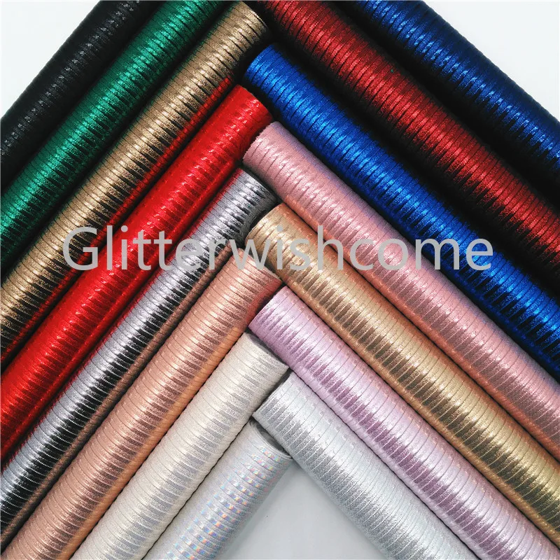 Glitterwishcome 21X29 см A4 размер винил для бантов металлические полосы синтетическая кожа, искусственная кожа листы для бантов, GM692A