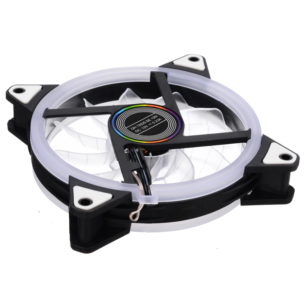 120mm 12V Quiet LED Cooling Fan RGB Adjust 4Pin to 3Pin PC Desktop Computer Case Cooling Cooler Fan for Computer CPU Cooler