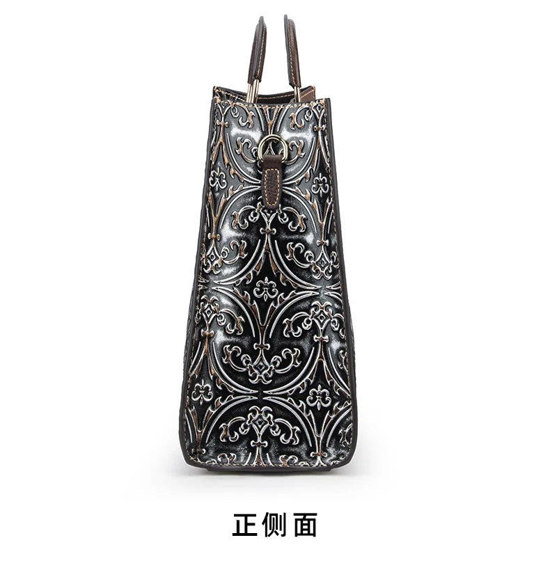 Натуральная кожа, сумка-мессенджер на плечо, сумка из воловьей кожи, женская сумка, многофункциональная, Ретро стиль, высокое качество, женские сумки с тиснением