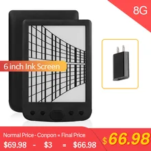 Электронная книга Клаит 8G BK-6025 2500mah электронная книга читатель e-ink 6 дюймов разрешение электронная книга ридер памяти электронная книга(встроенный передний свет