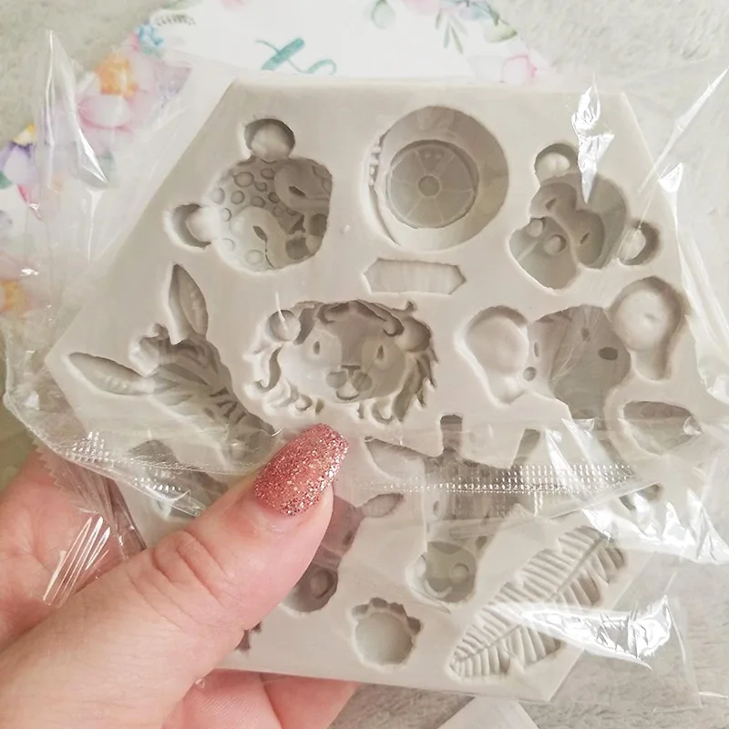 cake decorating tools Jungle Safari Animal Silicone Cake Mould 3D Safari Animal Shape Fondant Cake Mousse Baking Mold for Birhtday Party Baby Shower baking tools shop near me