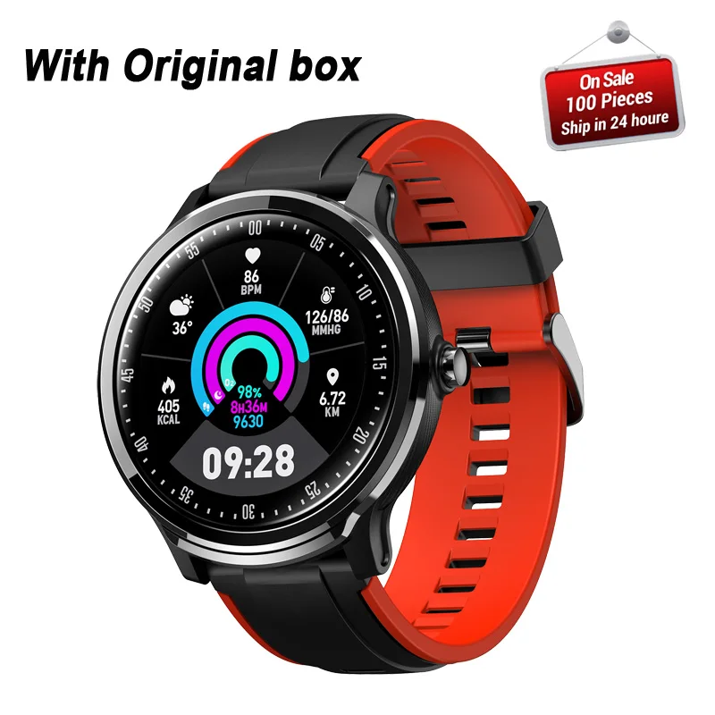 Смарт-часы SN80, сделай сам, для лица, IP68, водонепроницаемые, полностью сенсорные, круглые, сделай сам, кровяный кислород, мужские спортивные Смарт-часы для Android IOS vs s9 s10 - Цвет: Red