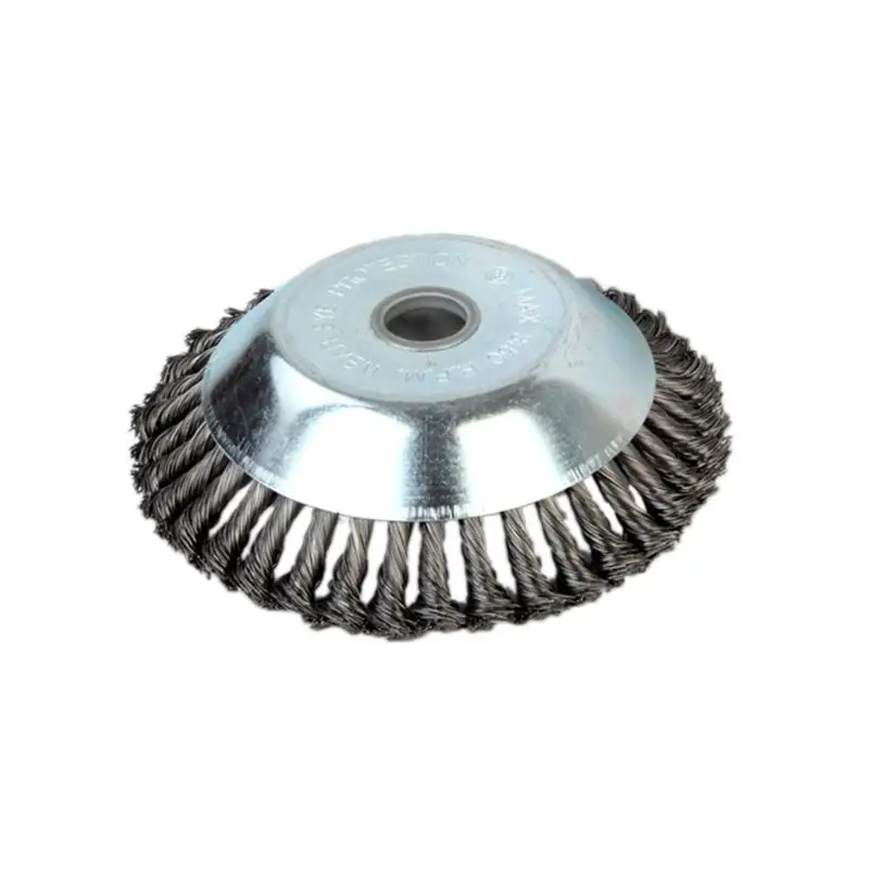 

25MM Aperture 8 Inch Steel Wire Weeding Brush Twisted Wire Bowl Type Rotating Wire Wheel Weed Trimmer Brush