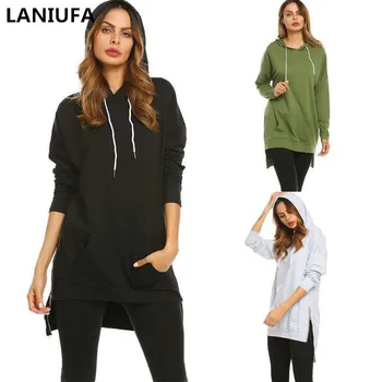 

Autumn Winter Harajuku Hoodies women long Sweatshirts Hooded Tops Women Hoodies Casual Long sleeved Thickening Coat mujer Y796