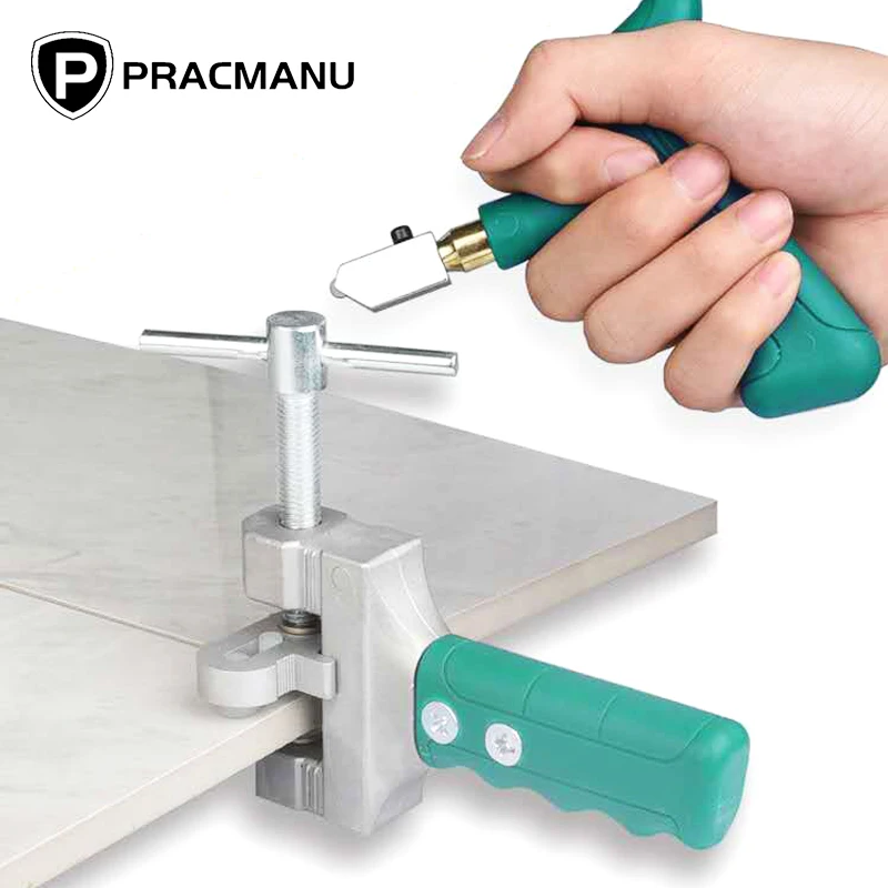 

Tiles Glass Cutter Cutting Tool Set with 2pcs Repalcement Blade and Lubrication Oil Construction Cutting Knife Wheel Opener Tool