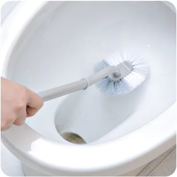 

Toilet Brush Household Cleaning Brush 1PC Dead Corner Cleaning Double Side Curved Plastic Brush Toilet Bathroom Long Handle Cleaning Brush