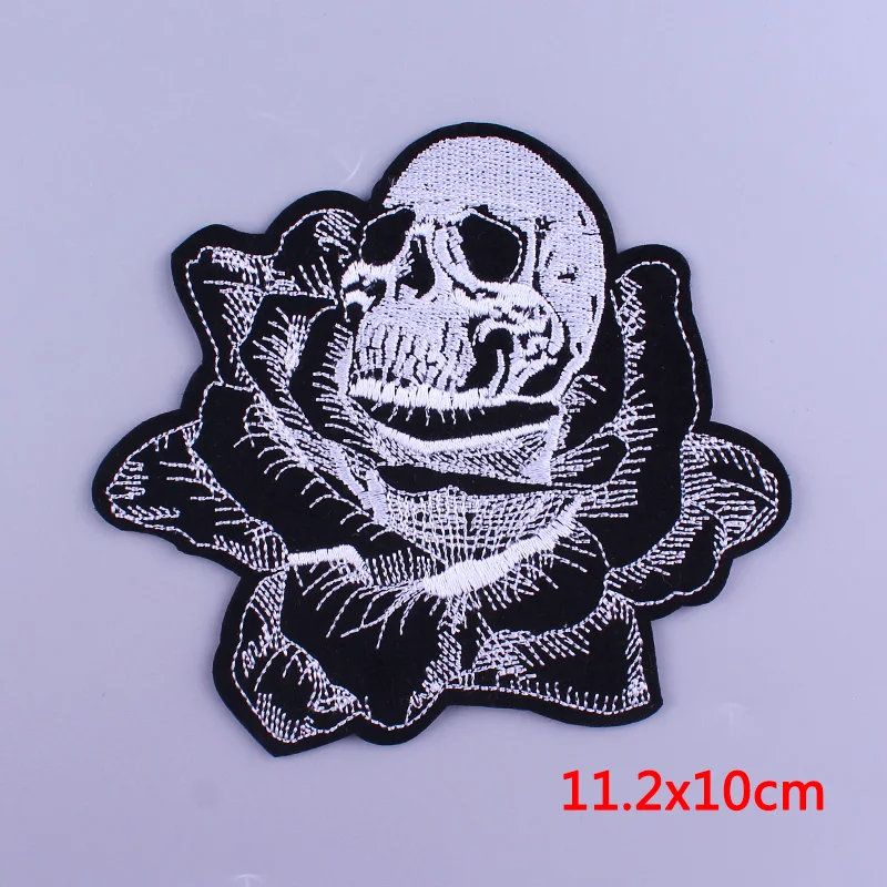 Buy Black and White Rock Embroidery Patches For Clothing Iron On Patches On  Clothes Punk Ghost Hand OK Zipper Patch Online - 360 Digitizing -  Embroidery Designs