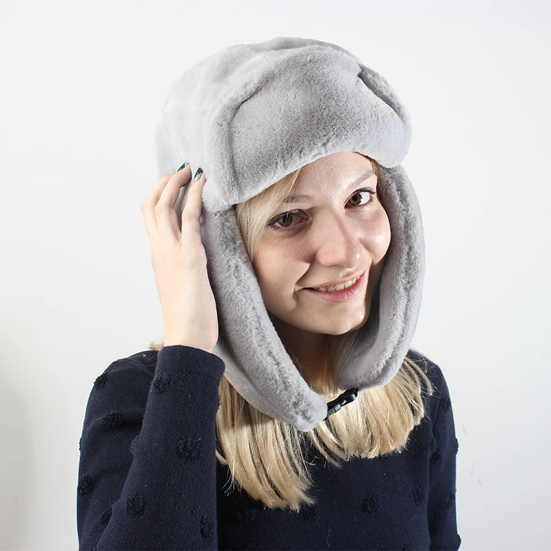 Мужская и женская шапка ушанка CAMOLAND теплая Русская Шапка из искусственного