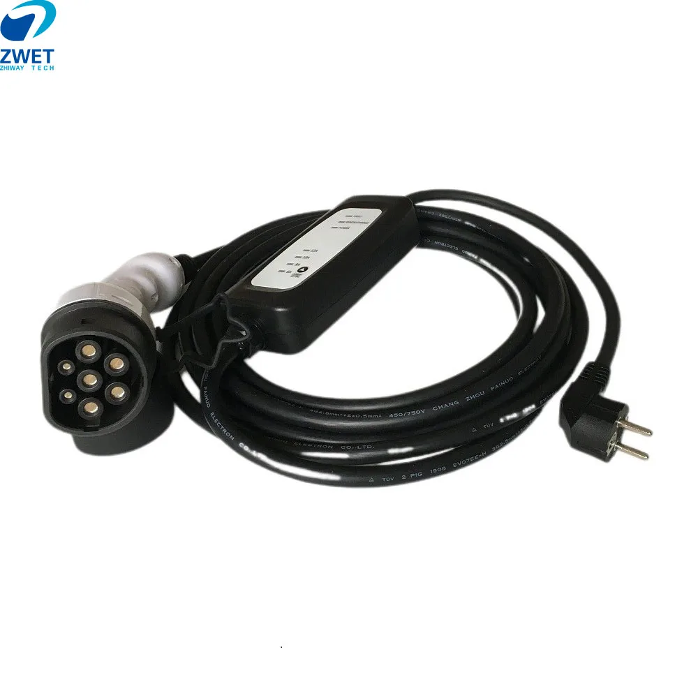 ZWET EV Зарядное устройство Тип 2 разъем Электрический автомобиль EVSE Уровень OEM IEC 62196