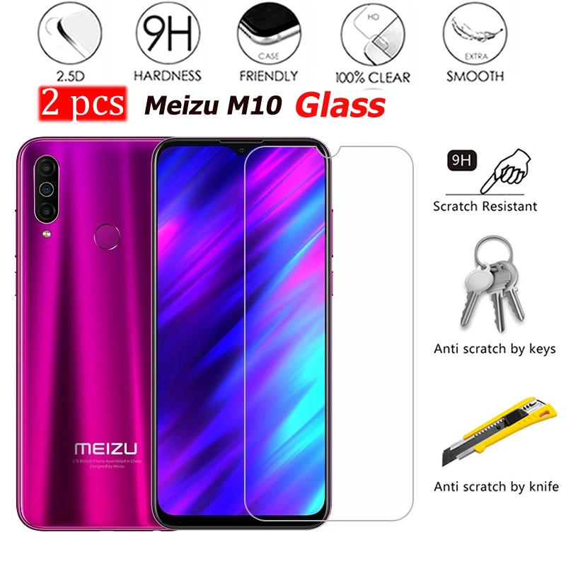 2 шт. Защитное стекло для Meizu M10 защита экрана от царапин ЖК пленка смартфона M 10