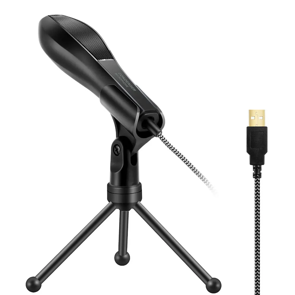 Трансляция USB проводной онлайн-чат компьютер низкий уровень шума пение для ПК ноутбук игральные игры конденсаторный микрофон штатив Стенд