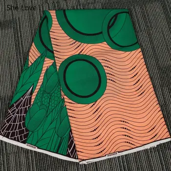 

Chzimade 3 Yards African Real Wax Lotus Prints Fabric 100% Cotton Nigerian Dress Fabrics For Women Wedding Home Textiles