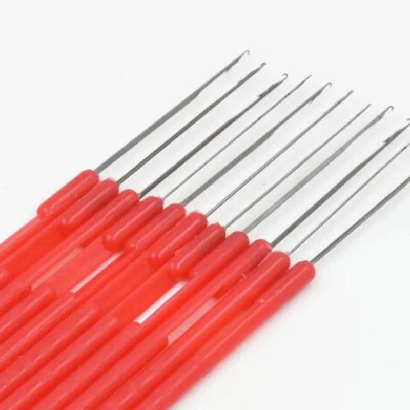 5 шт./лот металлический крючок для вязания крючком пластиковая ручка с язычком