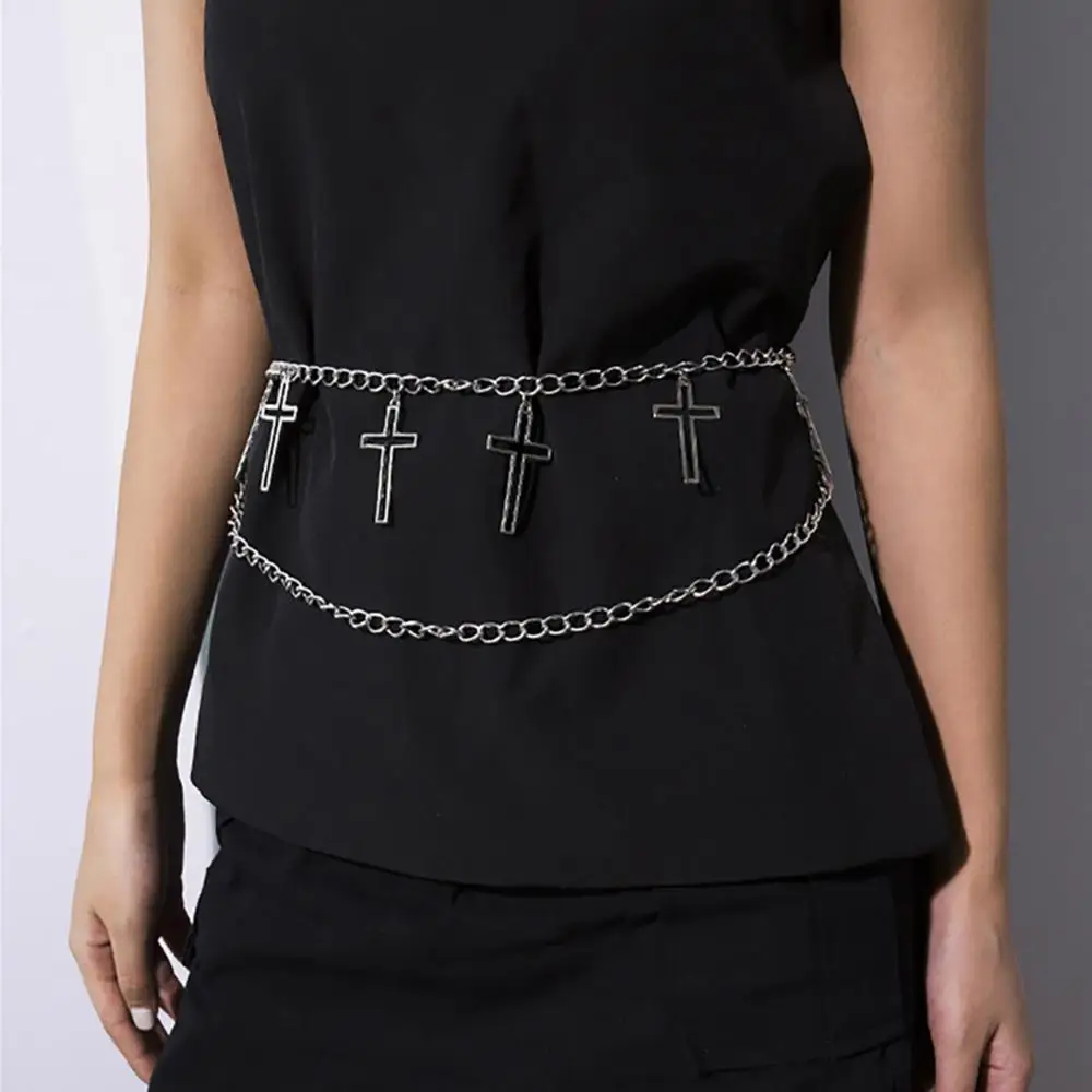 Gold Double Cross Tassel Waist Chain Fashion Beach Belts Dress Belly Body Sunflower Pants chain Jeans Jewelry |