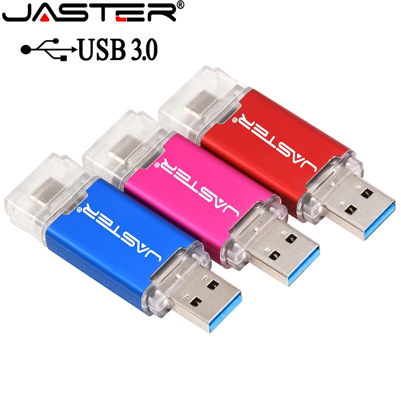 USB 3 0 флеш накопитель JASTER Type C 16 ГБ 32 4 8 64 128 ГБ|USB флэш-накопители| |