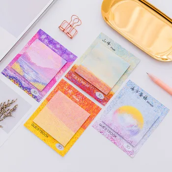

Stationery oil painting sticky notes can tear message notes student notes to do list note pads note pad