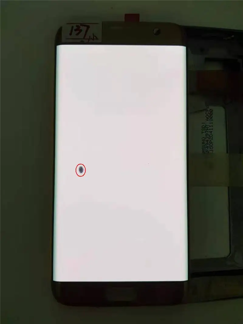100%ORIGINAL 5.5'' AMOLED LCD for SAMSUNG Galaxy s7 edge G935 G935F Touch Screen Digitizer Display With Black Dots - Цвет: NO.137 Gold