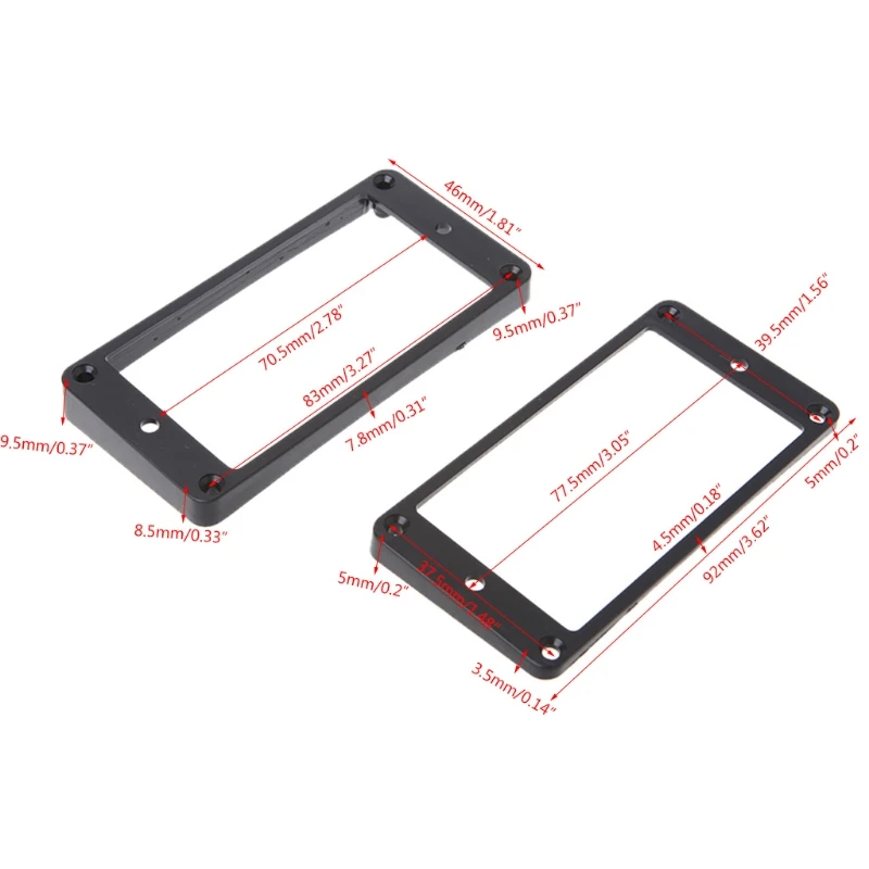 Humbucker оправы для захвата шеи и моста Монтажное кольцо изогнутое