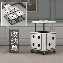 Modern Dice Rubik's Cube Stool Can Be Stowed Combination Stool Living Room Stool Small Apartment Space Saving Rubik's Cube Chair