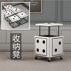 Moderno dice rubik cubo fezes pode ser armazenado combinação fezes sala de estar pequeno apartamento espaço economia rubik cubo cadeira