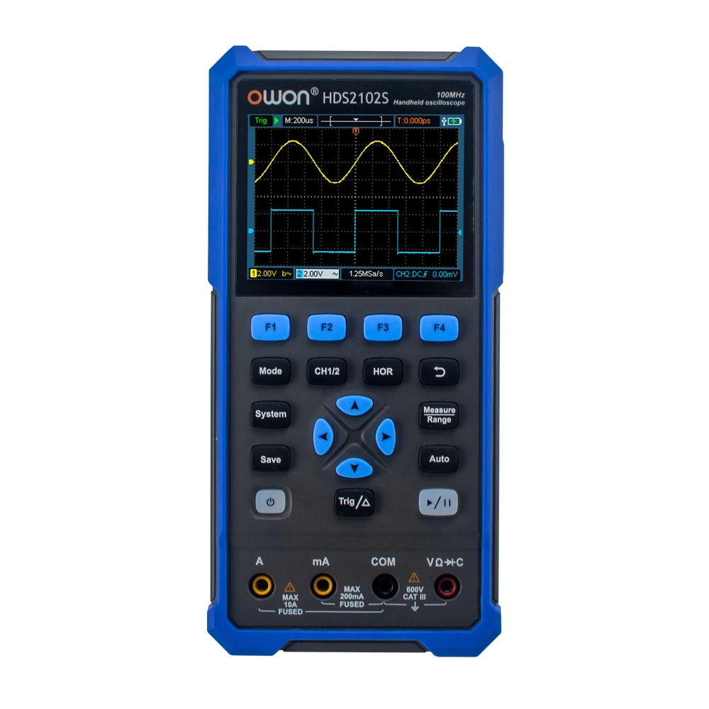 Генератор сигналов OWON HDS2102S 2 канала 100 МГц 500 3 5 дюйма USB тест True RMS |