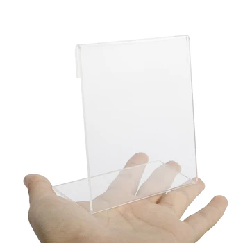 

L Shape Couter Top Perspex Small Acrylic Free Standing Sign Holders