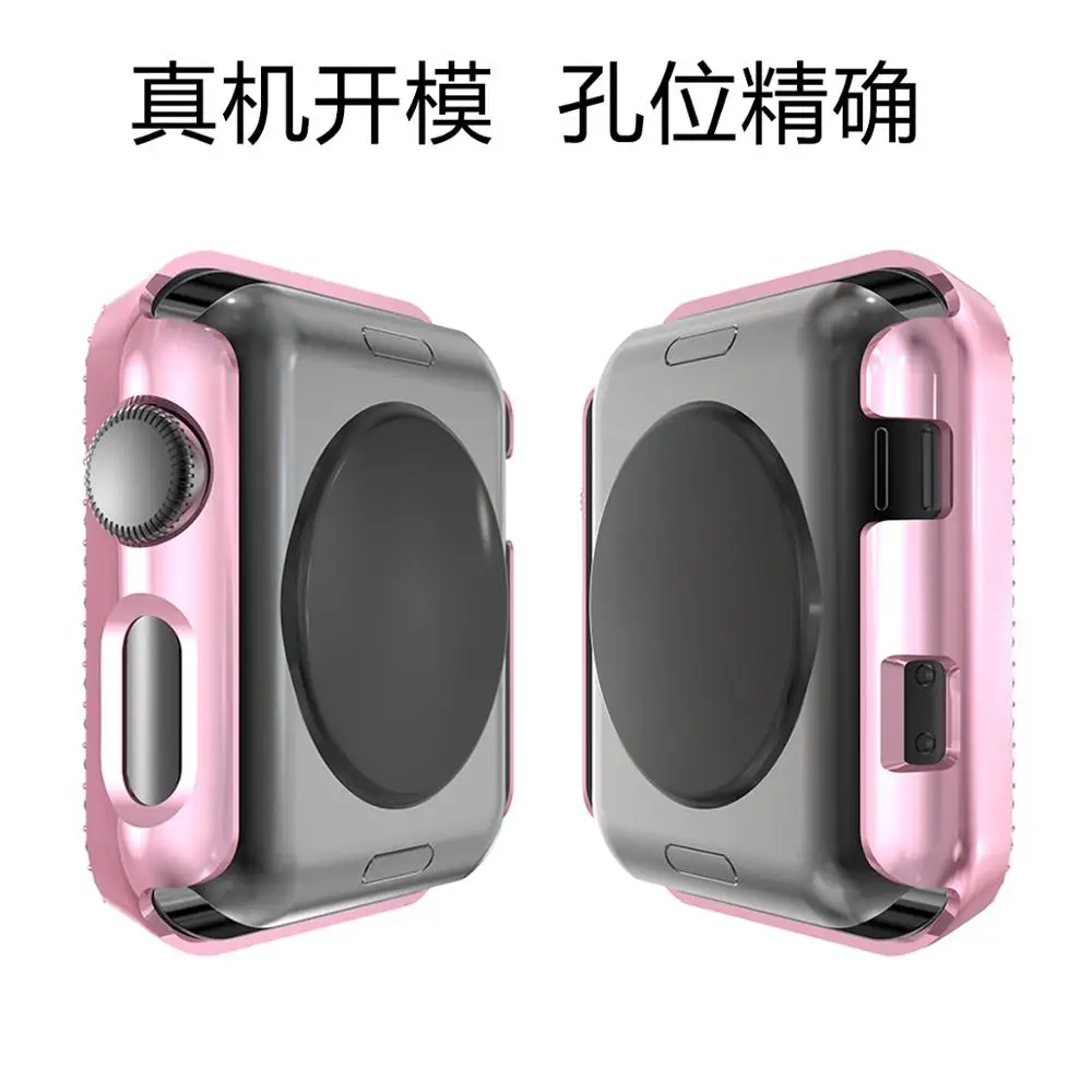 Чехол для часов apple watch 5 4 3 2 band case 38 мм 42 мм 40 мм 44 мм Защитная пленка для экрана ПК крышка для iWatch Series 5 4 3 2 1 Diamond