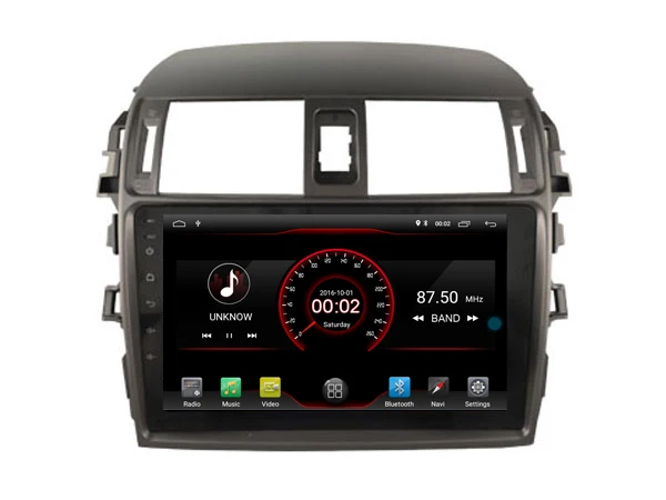 Top Car Android 9.0 Player for Toyota Corolla 2009 2010 tape recorder 4G Lte sim card Bluetooth GPS Radio Head Unit 2.5D IPS screen 5
