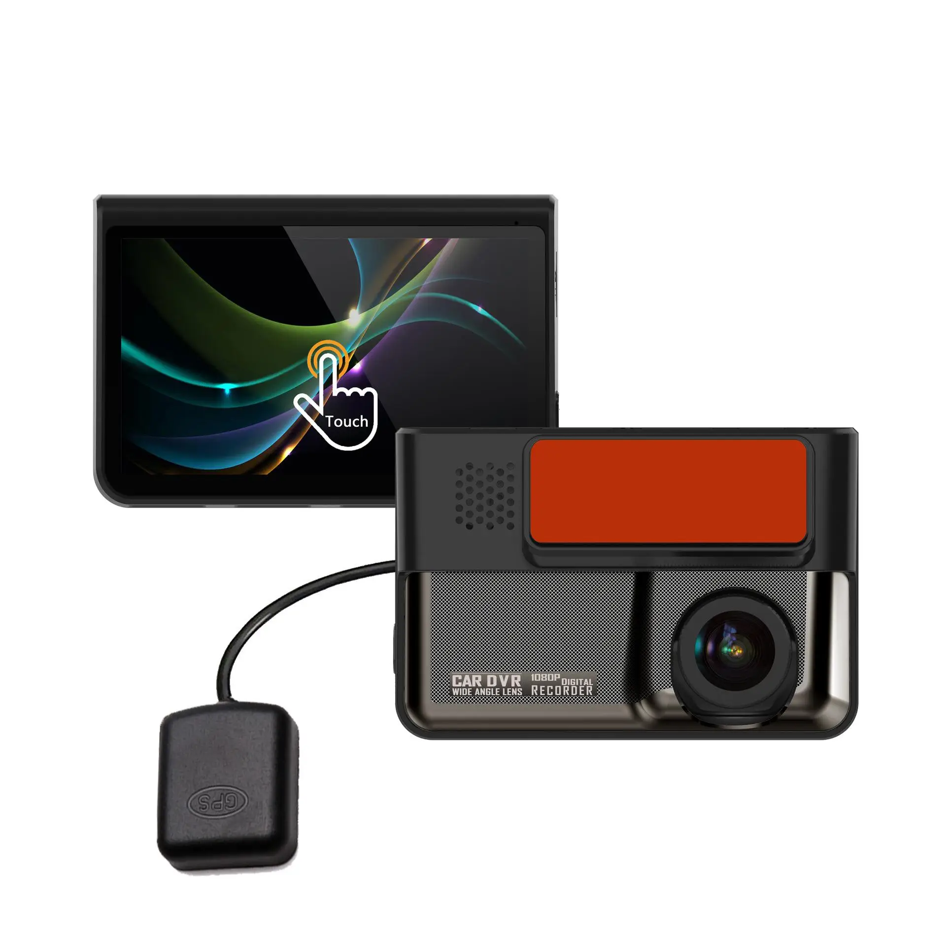 

ELRVIKE Cross border dash cam GPS vehicle monitoring DVR HD touch screen 24-hour hidden recorder