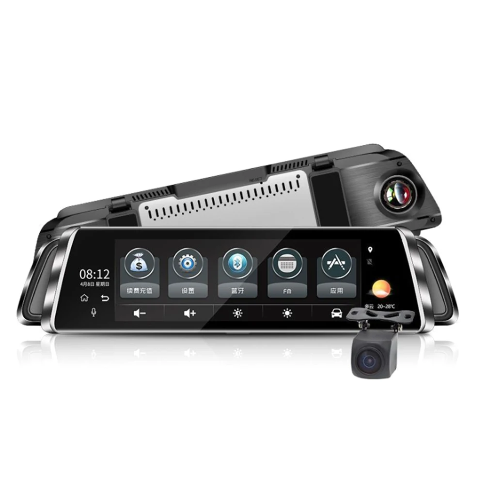 

G07 10" Car DVRs 4G Android Dash Camera HD 1080P WiFi GPS Navigation Dual Lens Video Recorder with Rearview Mirror for Anstar