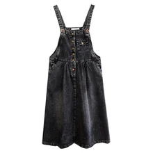 Longue robe de soirée en jean pour femmes, mode coréenne, britannique, salopette à bretelles, noire, boîte de nuit, Maxi, décontractée, grande taille 