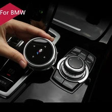 Автомобильный мультимедийный пуговицы крышка наклейки idrive для BMW 1 2 3 5 7 серии X1 X3 F25 X5 F15 X6 16 F30 F10 F07 E90 F11 M логотип