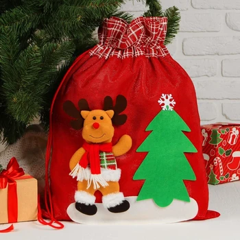 

Santa Claus bag "Deer", with a Christmas tree