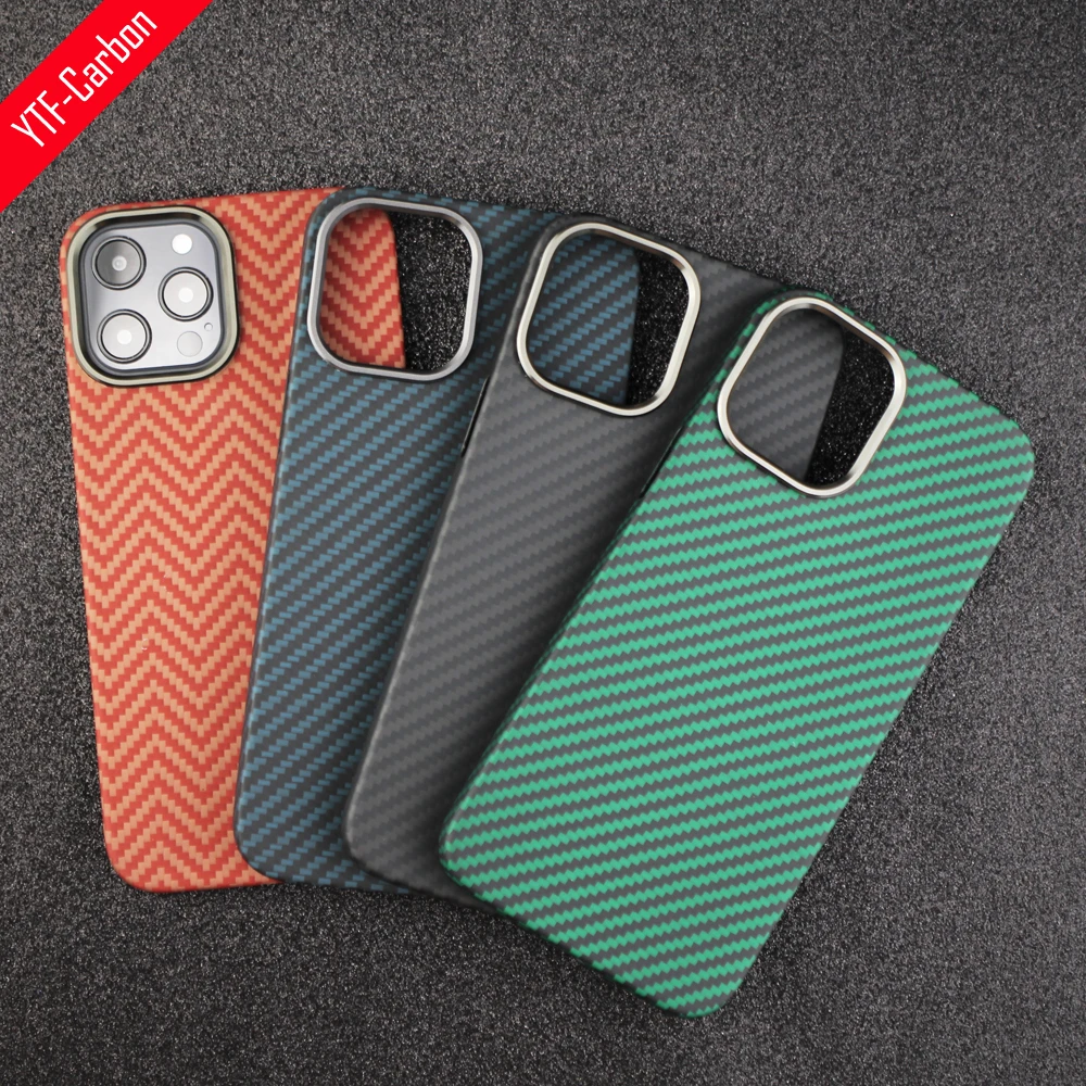 iphone 11 Pro Max cover case YTF-carbon Colored carbon fiber case for iphone 12 Pro Max case  ultra-thin anti-drop aramid fiber phone case for 12 mini leather iphone 11 Pro Max case