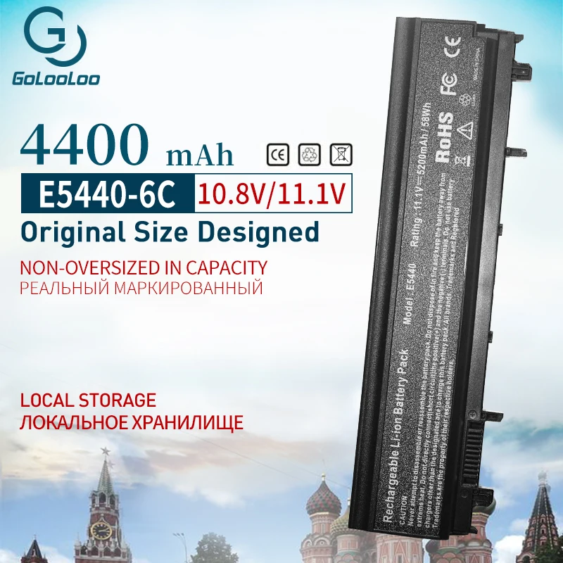 Golooloo 4400 мАч 11,1 В ноутбука Батарея для DELL E5440 E5540 3K7J7 970V9 9TJ2J VV0NF 451-BBID 451-BBIE 451-BBIF 312-1351 TU211