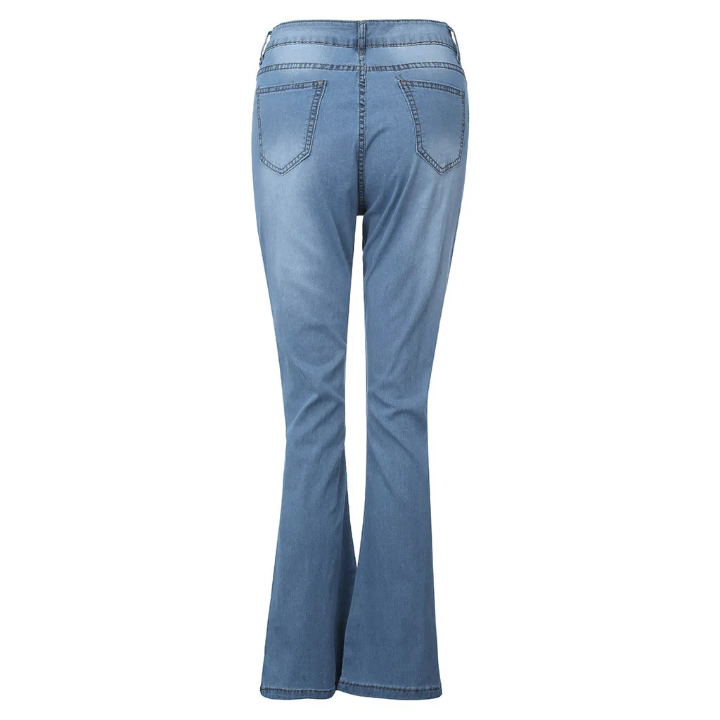 Womail джинсы с высокой талией для женщин, джинсы для мам, обтягивающие хлопковые джинсовые штаны с карманами, с дырками, на пуговицах, Стрейчевые узкие новые штаны, джинсы AG22