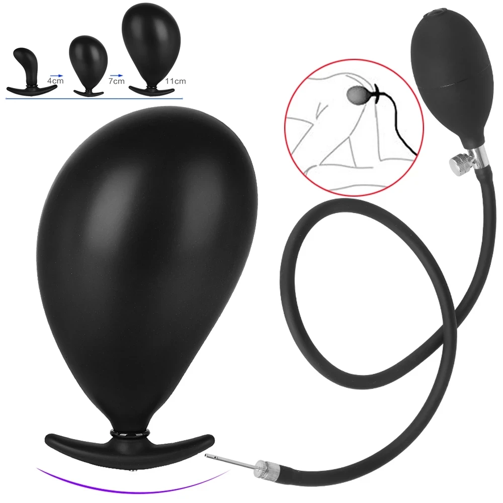 Inflatable Big Anal Ball Dildo Butt Plug for Women Men