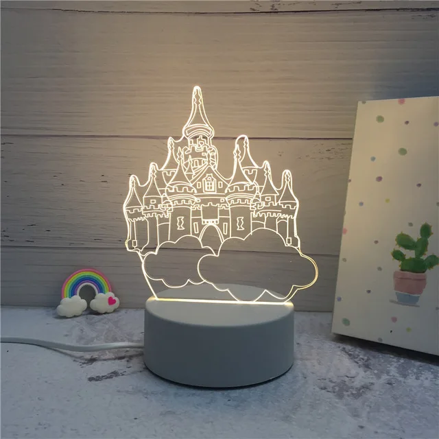 Castle Звездный свет проектор светодиодный ночник небо Звезда Луна мастер Дети Романтический Красочный декоративная батарея проекционный светильник - Испускаемый цвет: Castle