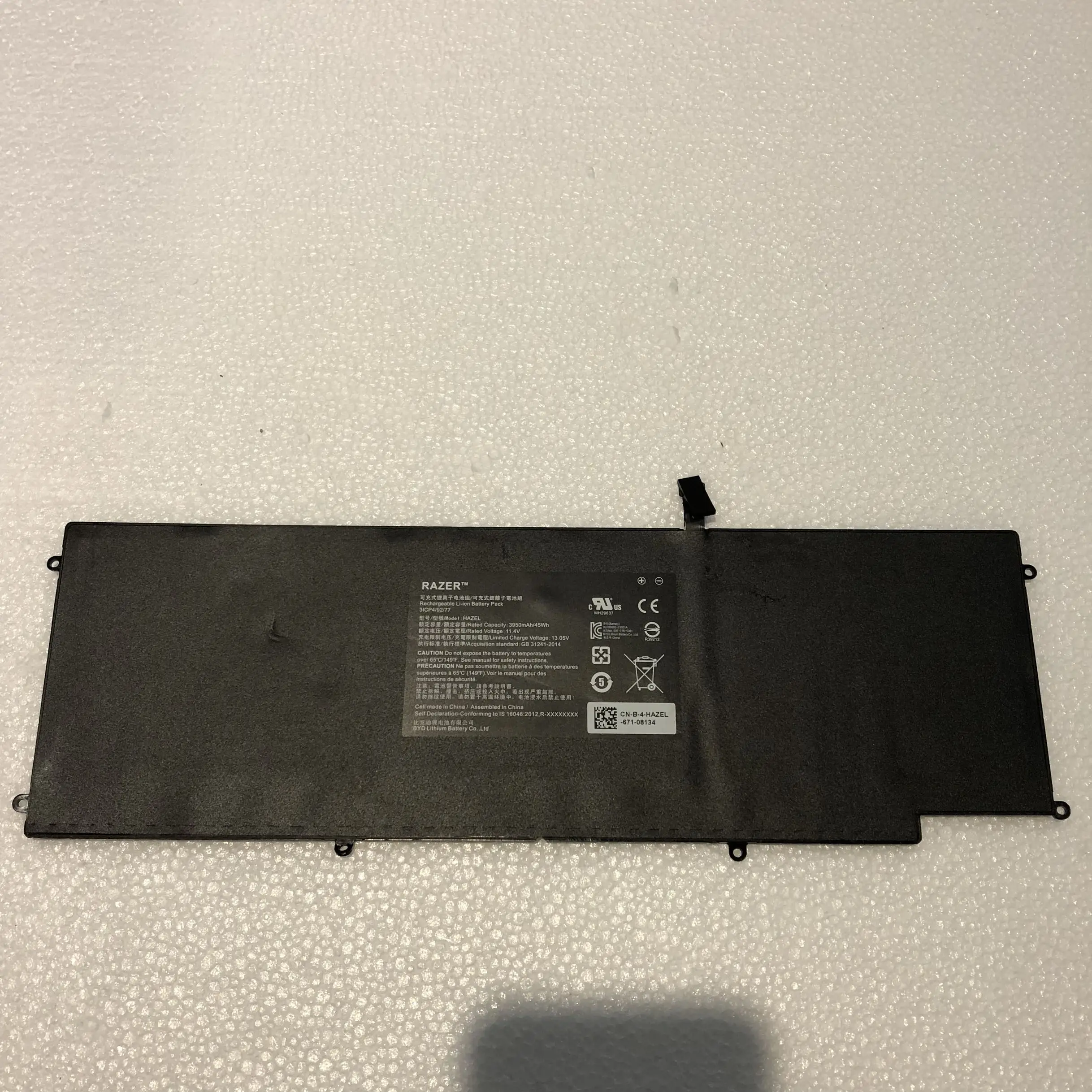 Новые оригинальные Батарея для razer blade stealth 12,5, Blade Stealth 7th поколения i7 3ICP4/92/77, желто-коричневый, RZ09-0168 11,4 V 45WH