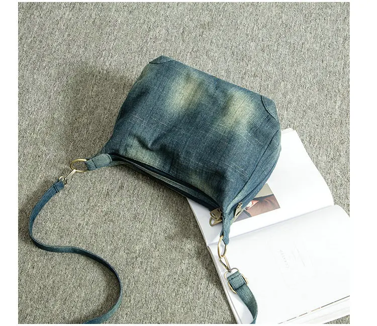 Rdywbu женская сумка на плечо из потертой джинсовой ткани, повседневная ВИНТАЖНАЯ ДЖИНСОВАЯ сумка высокого качества, большая сумка через плечо, большая сумка-тоут, сумка Mochila Bolsa B225