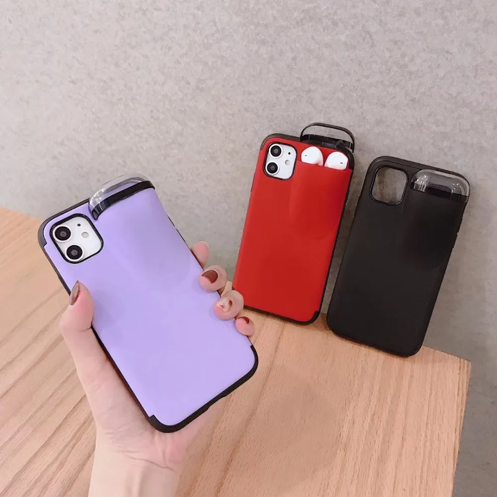 Для iPhone 11 Pro Max чехол Xs Max Xr X 10 8 7 6 6S Plus чехол для AirPods Держатель Жесткий чехол дизайн чехол для AirPods горячая распродажа