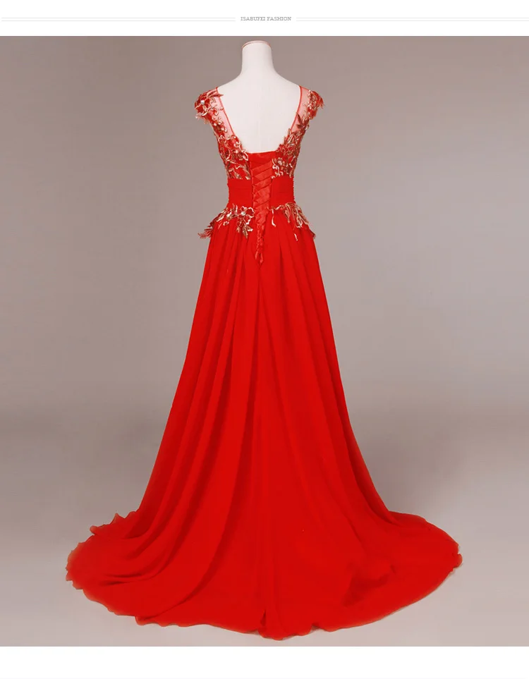 Vestido de festa longo, длина до пола, новые сексуальные платья для вечеринки с аппликациями, красное шифоновое длинное вечернее платье, платья для матери невесты