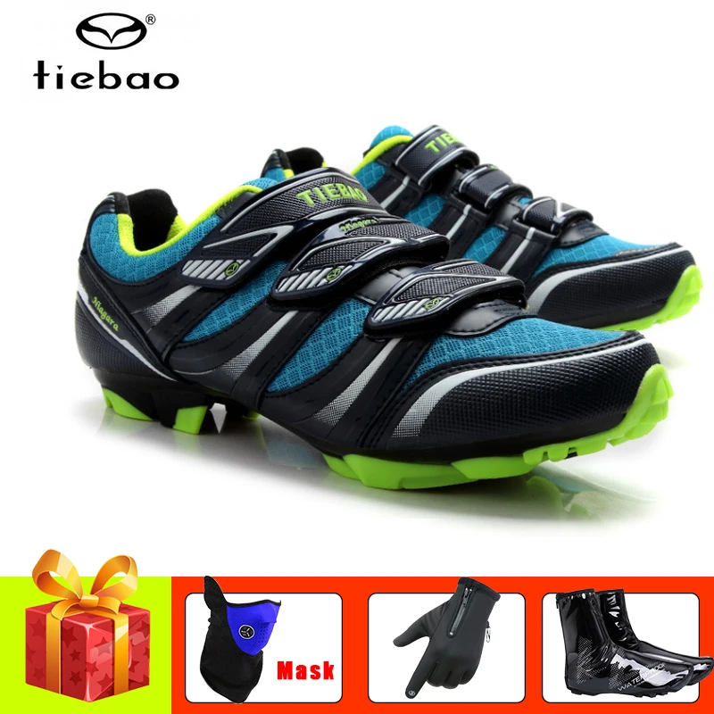 TIEBAO велосипедная обувь, мужские кроссовки для горного велосипеда, сетчатая дышащая обувь для горного велосипеда, запорные перчатки, обувь для езды на велосипеде - Color: Package 1 for 1428 B