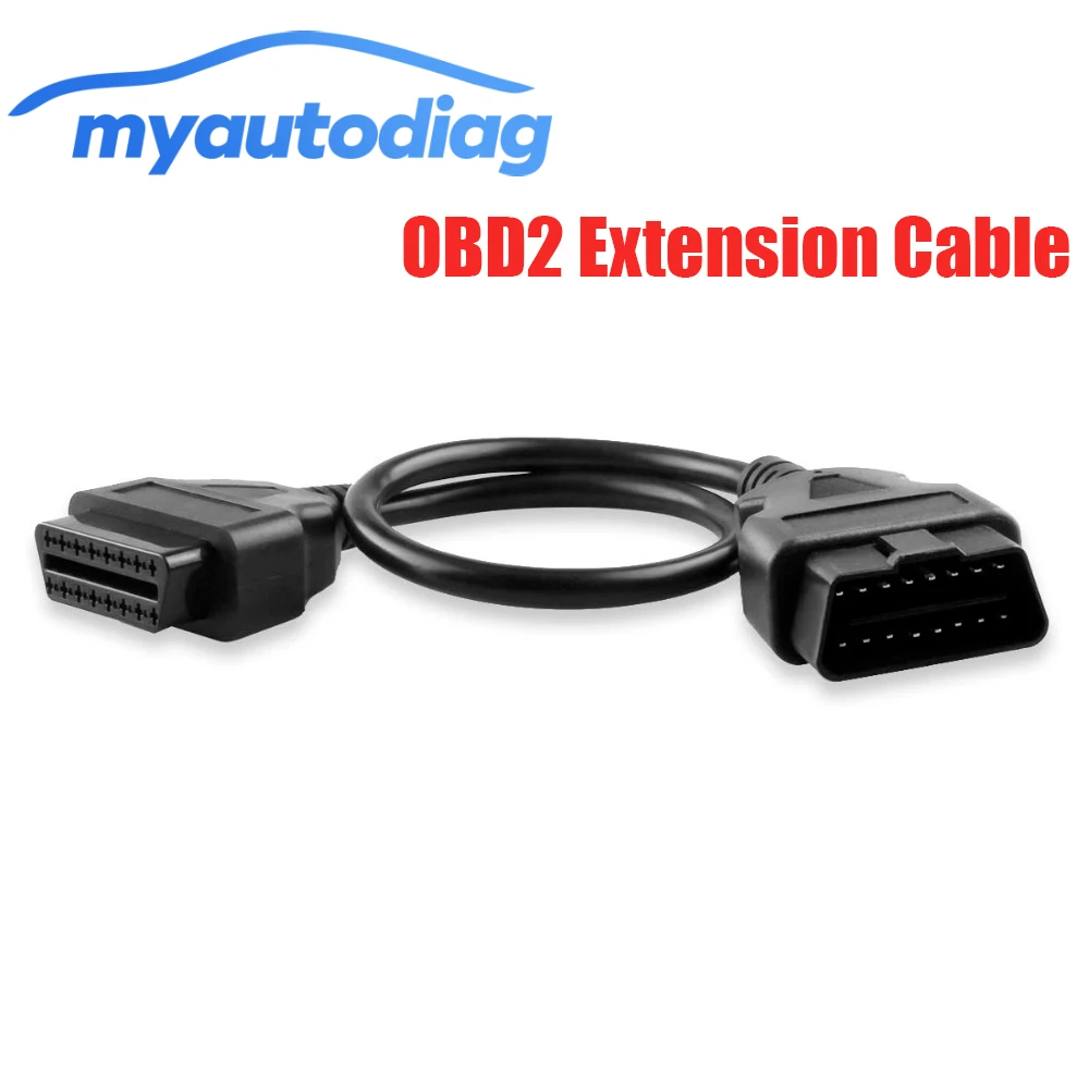 100% Original Professional 30CM 16 Pin Male To Female OBD2 Connector Car Diagnostic Extension Cables and Connectors | Автомобили и