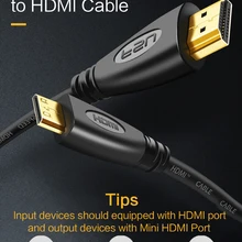 Mini HDMI-совместимый с HDMI-кабелем 1080p 3D Высокоскоростной адаптер позолоченный штекер для камеры монитора проектора телевизора 1 м, 1,5 м, 2 м, 3 м, 5 ...
