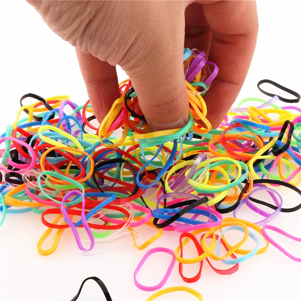 100Pcs Mini Rubber Bands Office Rubber Ring 16x1.4mm Soft Elastic