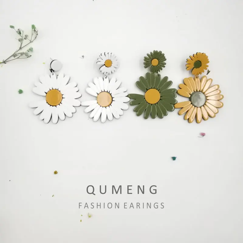 Купить Женские серьги-гвоздики QUMENG 2020 в европейском и американском стиле элегантные с | Stud Earrings (4001010327778)