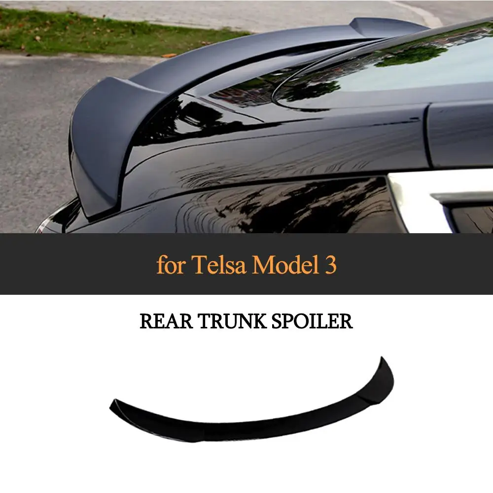 Задний багажник спойлер загрузки губы крыло для Tesla модель 3 Спорт 2017-2019 ABS