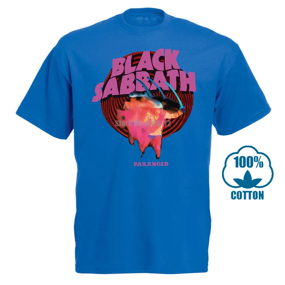 Black Sabbath Футболка Мужская Мастер реальности Оззи Осборн параноид '70 тяжелый металл Оззи Осборн Дио Повседневная футболка США Размер S 3Xl - Цвет: Синий