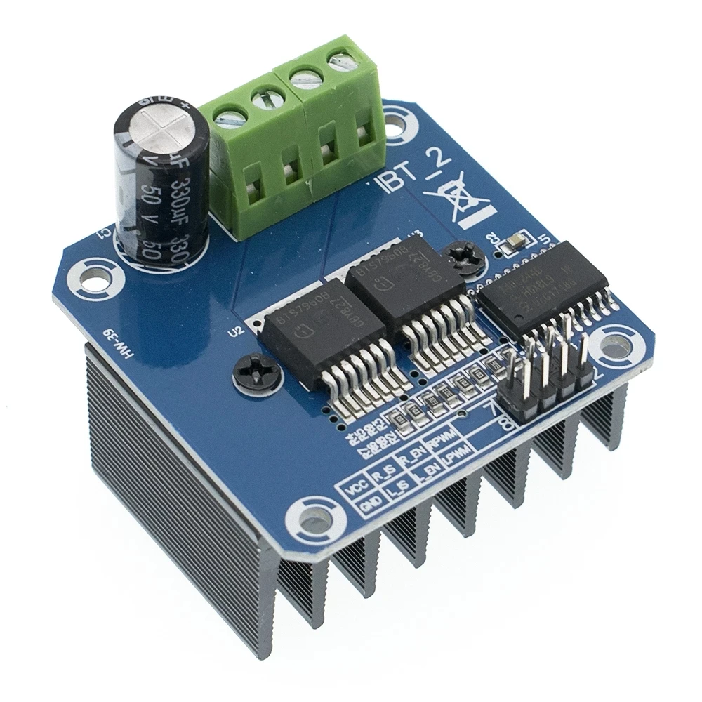 BTS7960 43A Double H-bridge High-Power Driver Module DIY Smart Car Current Diagnostic for Arduino | Электронные компоненты и